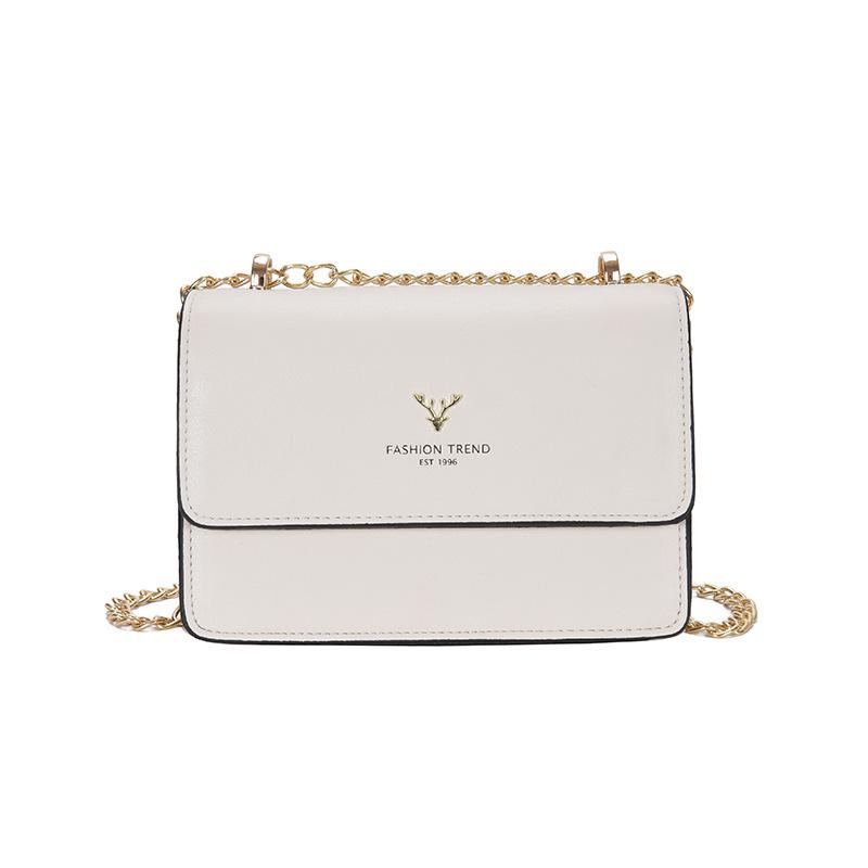 2025 Women's Korean Style Shoulder Bag: Simple Design, Chain Strap, Small Square Messenger Bag