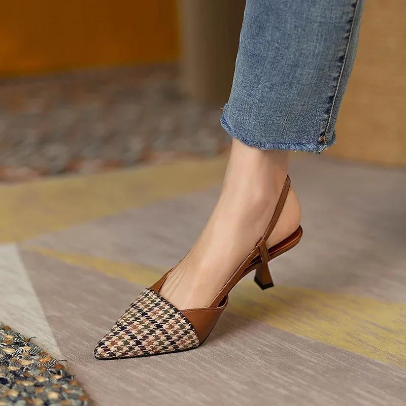 High Heels Sommer Ankunft Schnalle Spitzabsatz Sandalen Damen Komfort Schlichtheit Stilettos Sandalias De Mujer