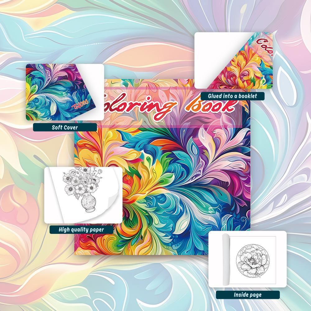 1pc, Teen Girls Coloring Book - Teen Coloring Book - 30 Sheets, 8.3x 8.3in, For Adult Stress Relief, Christmas, Halloween Gifts