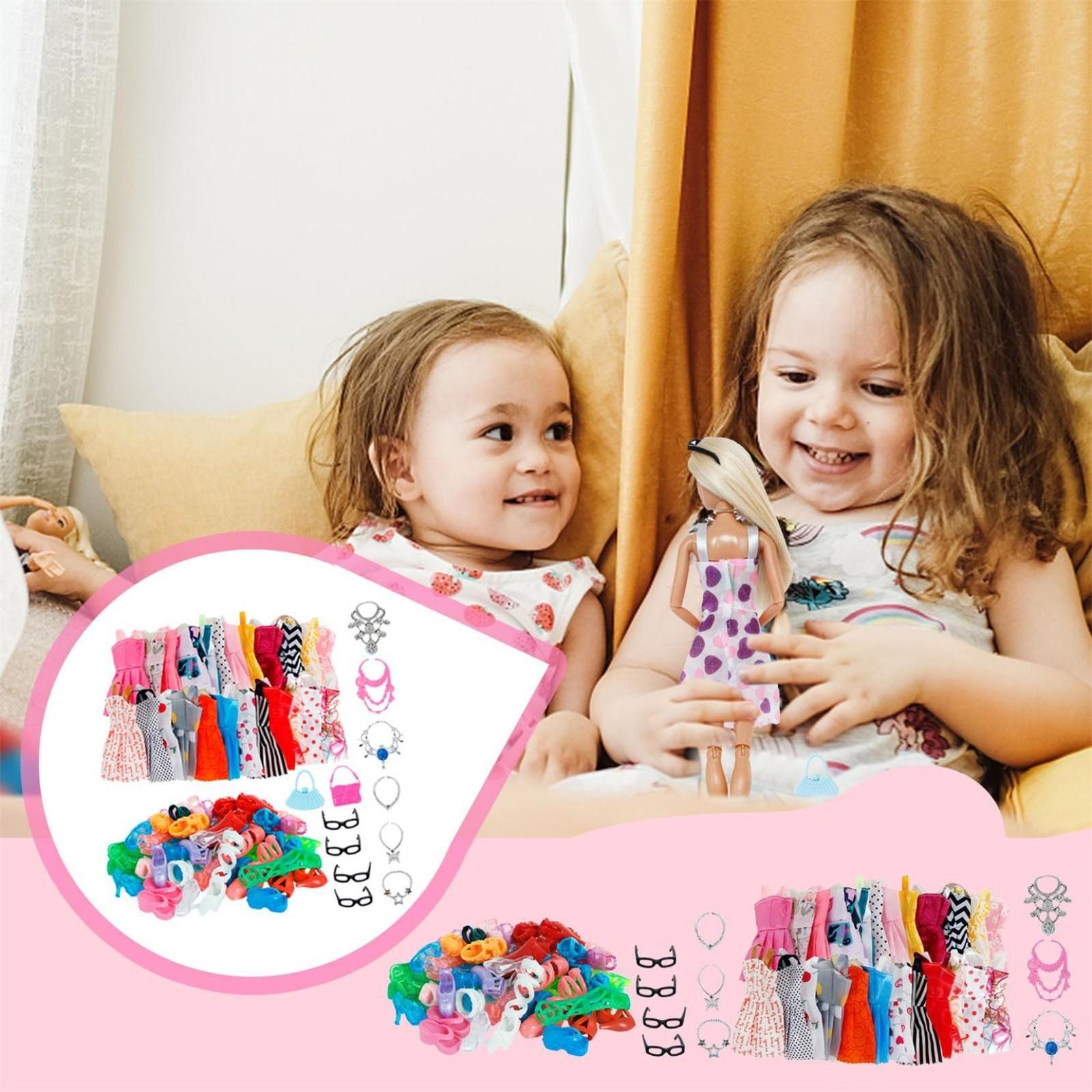 Girl Fashion Toy 32 Item/Set Doll Accessories Clothes For Doll One Size