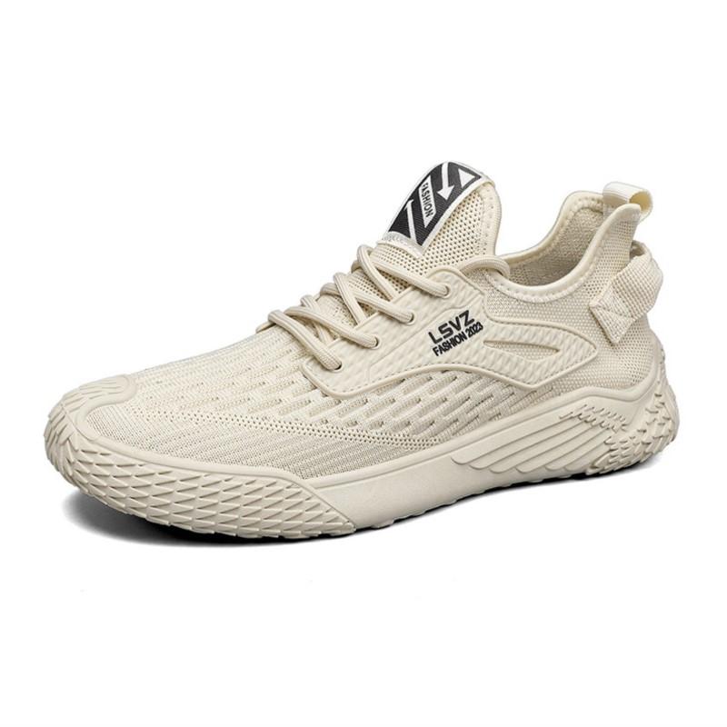 Men's Flying Woven Sneakers Summer Breathable Mesh Running Shoes Men's Shoes Street Daily Casual Single Shoes D371