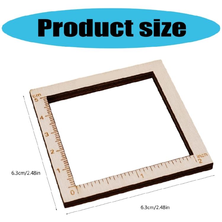 Wood Knitting Needle Gauge and Ruler Measuring Tool Crochet Accessories Knitting Needle Ruler