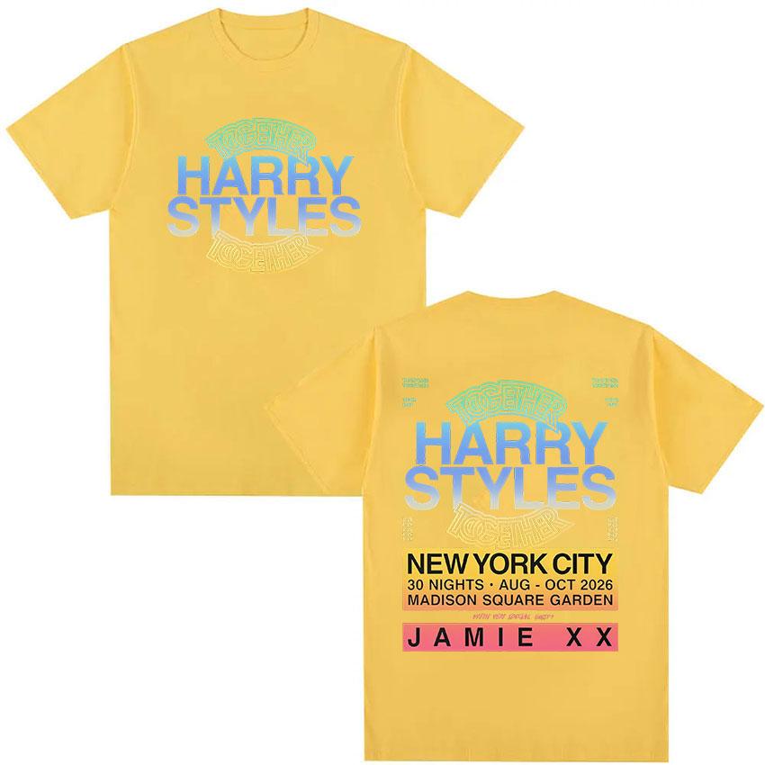 Harry Styles Together Tour 2026 Summer Mens Womens High Quality Cotton Oversized Tshirt Street Clothing Y2K Mens Clothes M