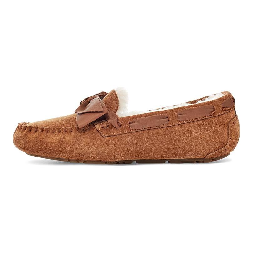 UGG Dakota Leather Bow Brown Women's 1118914-CHE