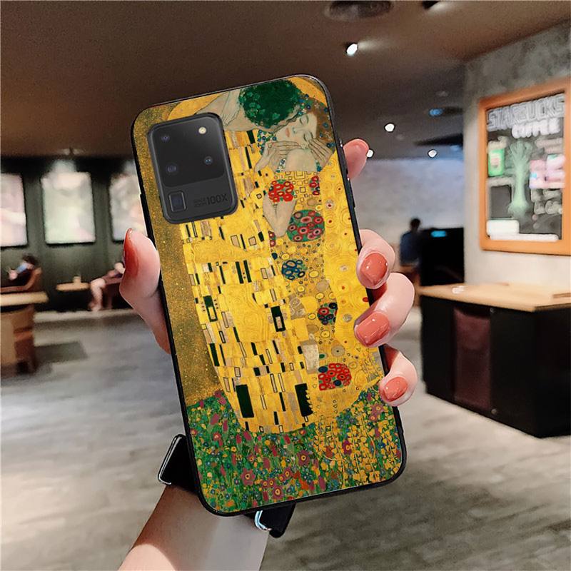 Klimt Kiss Phone Case for Samsung S20 lite S21 S10 S9 plus for Redmi Note8 9pro for Huawei Y6 cover