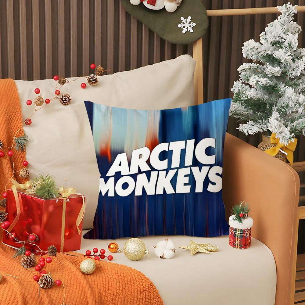 Hot A-Arctic Monkeys Brand Pillow Case Anti-dustmite Pillow Invisible zipper silky short plush Sofa cushion cover