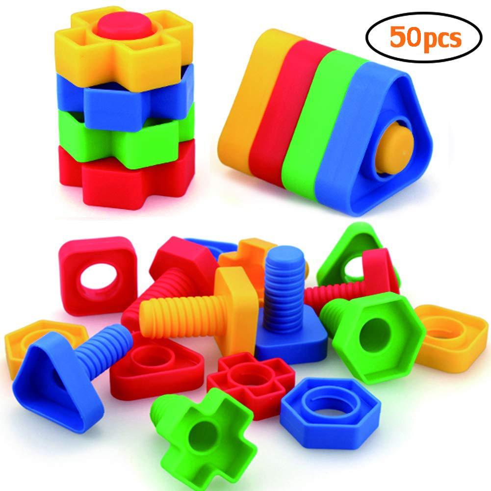 Nuts and Bolts Toys for Toddlers Preschoolers Kids STEM Educational Building Construction Screw Matching Activities
