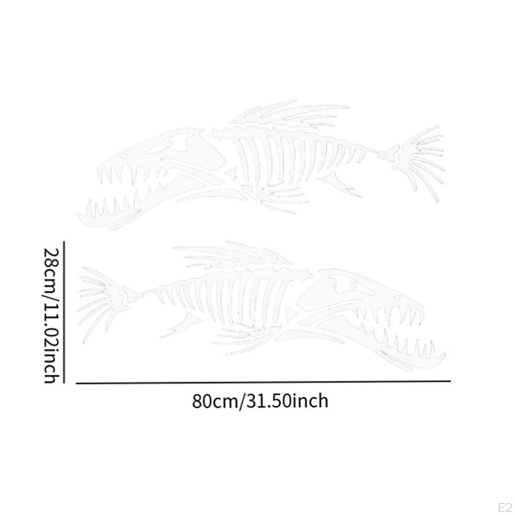 2 Pieces Fish Stickers Decals Auto Gift Creative Simple Installation Car for Driving