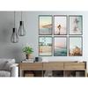iMagitek Set of 6 Unframed California Coastal Surf Wall Art Prints, Beach Sunset Wall Poster, Surfboard Wall Art (8" X 10")