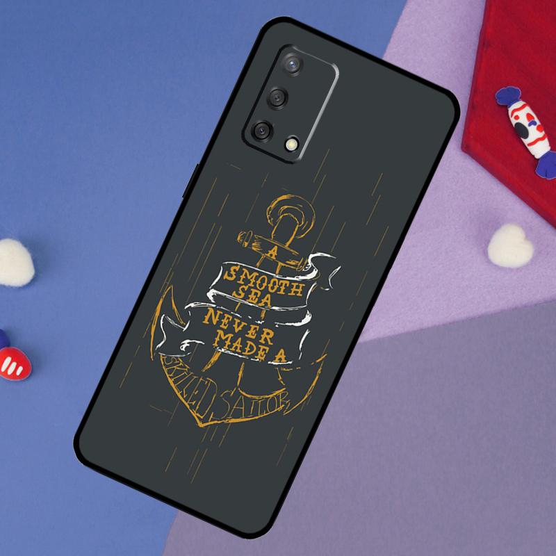 Anchor Sea Beach Case For Oppo A17 A60 A40 A80 A16 A76 A96 A98 A58 A78 A18 A38 A57 A74 A54 A94 A15 A5 A6 Pro