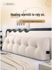 Corduroy Triangle Headboard Cushion - Soft Upholstery, Large Washable Lumbar & Backrest Pillow for Double Bed