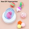 Yousheng Cat Toy Built-in Plush Mouse Spring Wire Cage Design Boredom Relief Pet Cat Chew Toy Cat Hunting Simulation