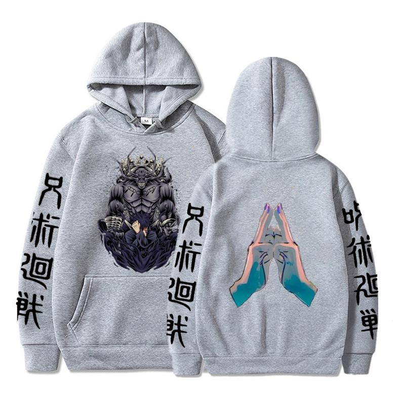 

Японский аниме тренд Jujutsu Kaisen графические худи винтажные оверсайз худи с капюшоном хип-хоп с длинными рукавами худи мужские женские одежда 3XL