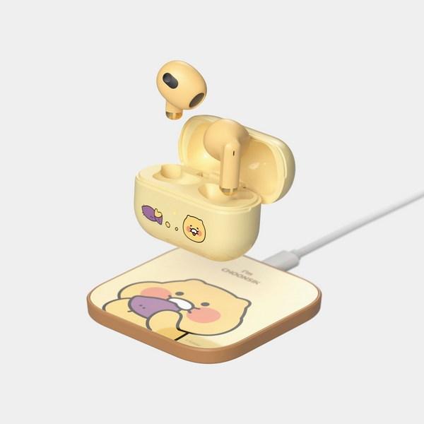 

Kakao Friends Sweet Potato Eating Chunsik Bluetooth-гарнитура для беспроводного зарядного устройства для наушников, CSTWS-SET-005, лучший персонаж Кореи