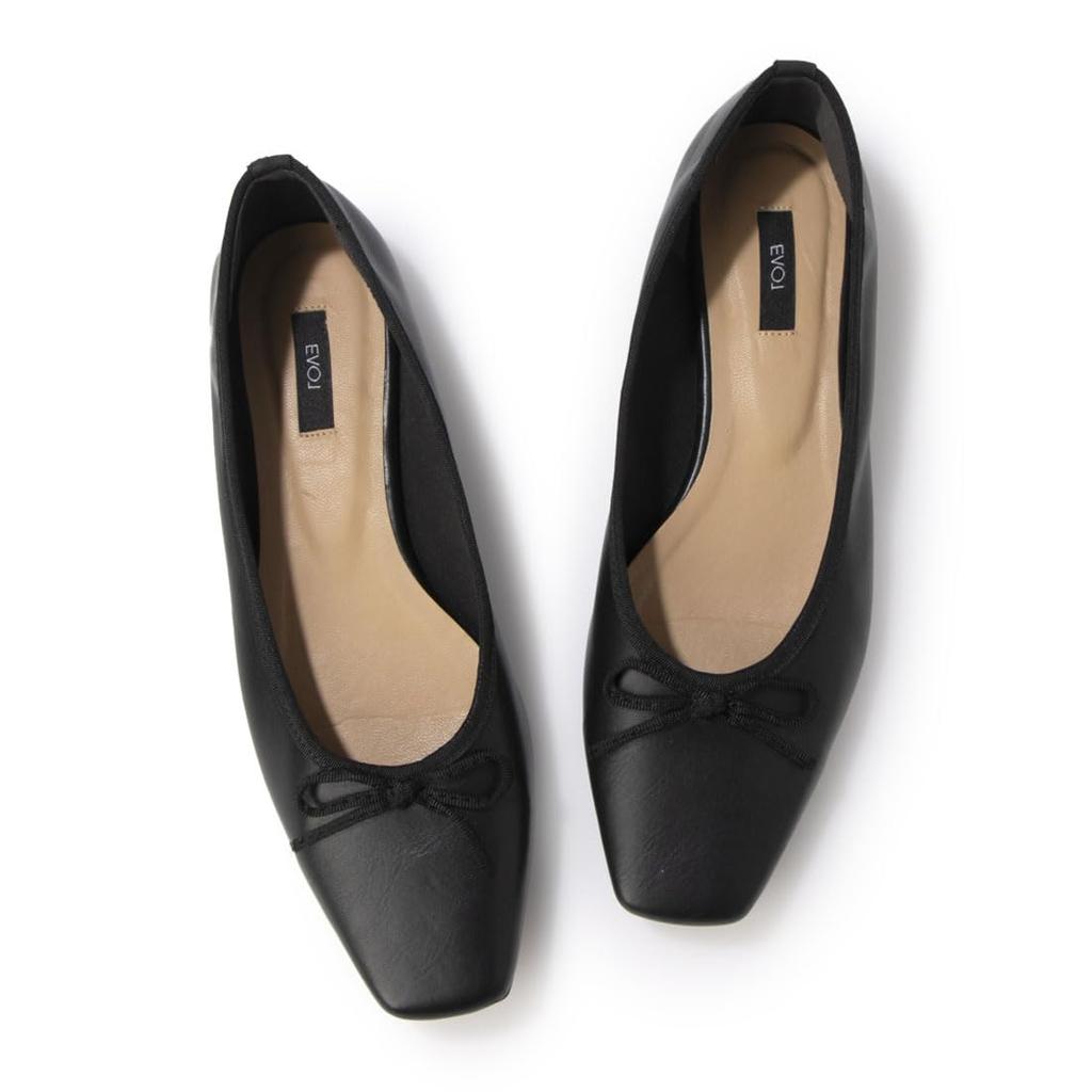 Evol Women's Soft Square Toe Ballet Pumps, Rain or Shine, Size BL 24.0 cm
