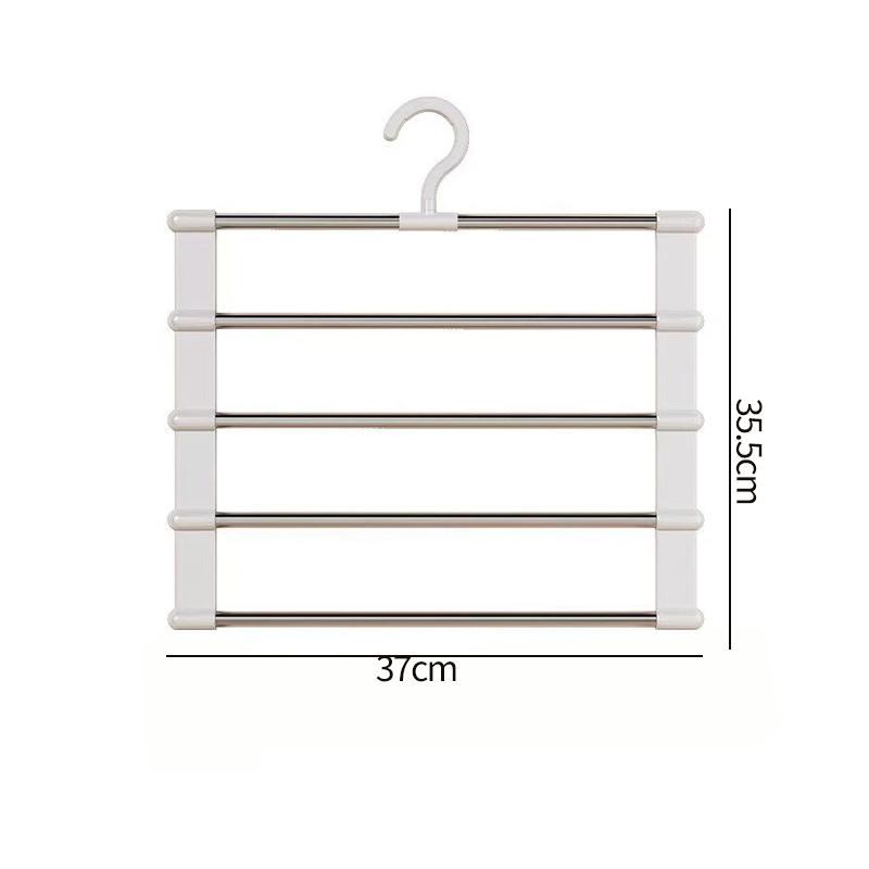 Multi-Layer Pants Hanger Hook Stainless Steel Hook Foldable Space Saving Organizer Wardrobe Storage Trousers Hooks Home Supplies