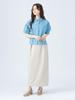 Beams Heart Shirt with Shoulder Big One Size Women's S/S Tucks, Shirt, SAX,