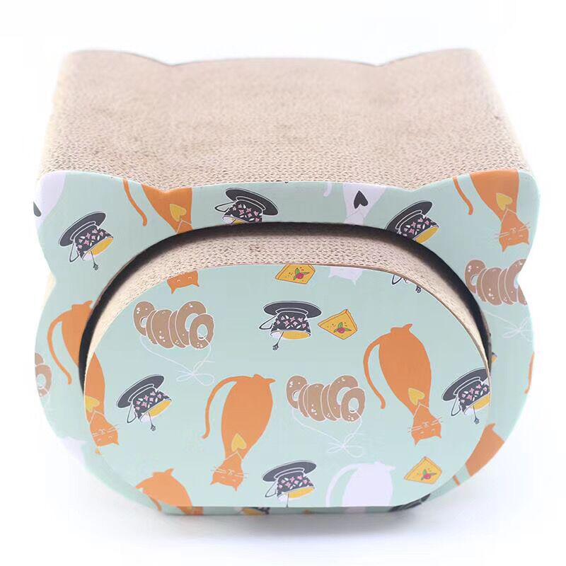 Durable Corrugated Owl Cat Scratch Board & Claw Sharpening Toy