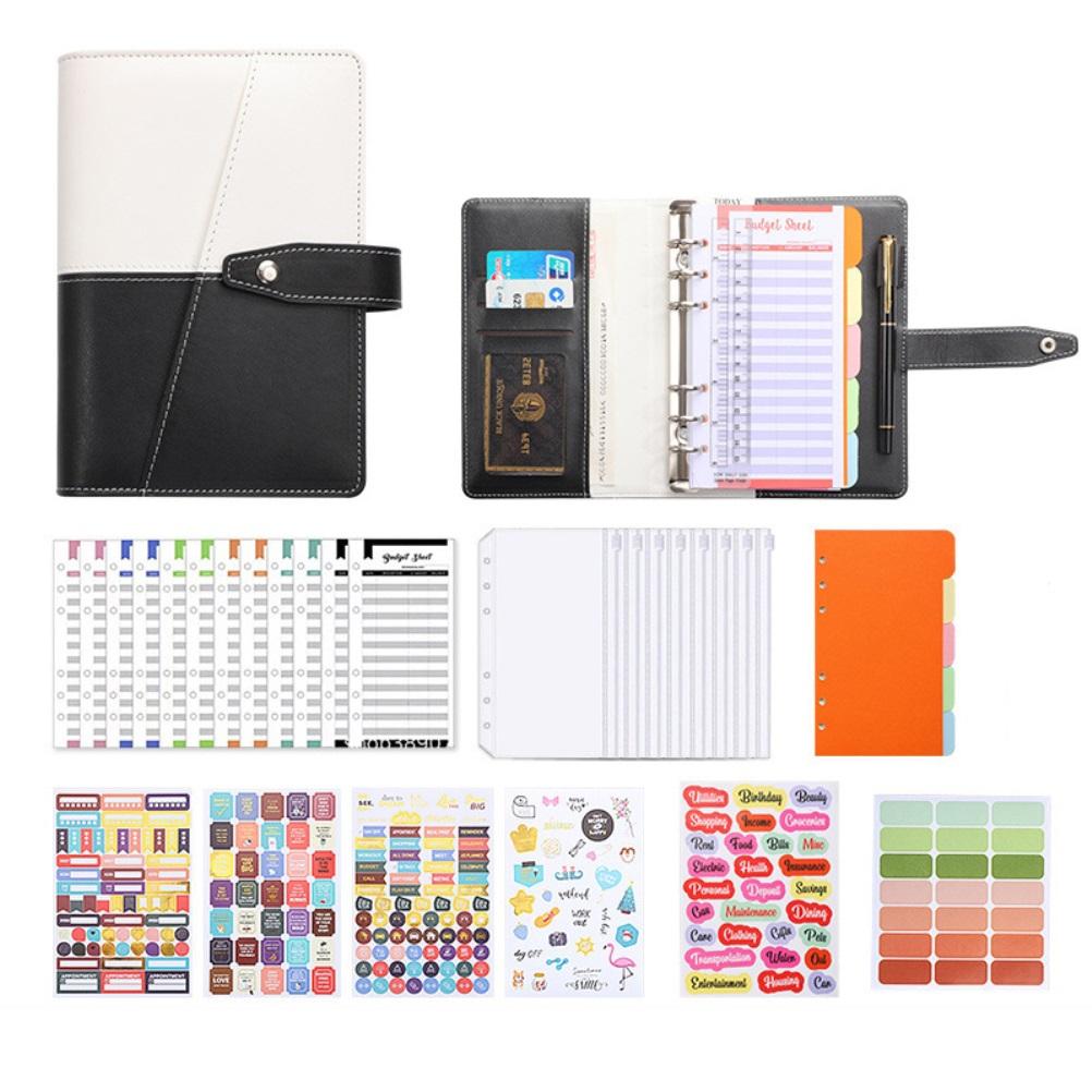 A6 PU Leather Budget Organiser Budget Planner Financial Planner Budget Binder for Budgeting Money Saving Folder