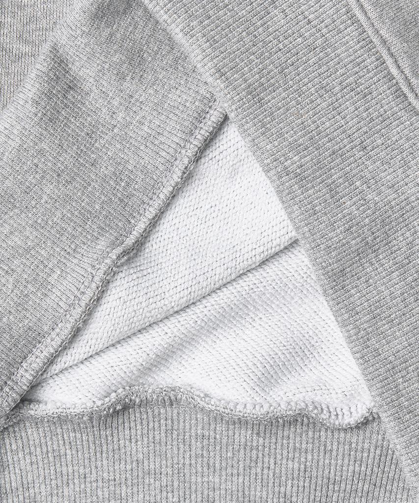 Gainsboro Serif Baseball Logo Zip-Up Hoodie_Melange Grey