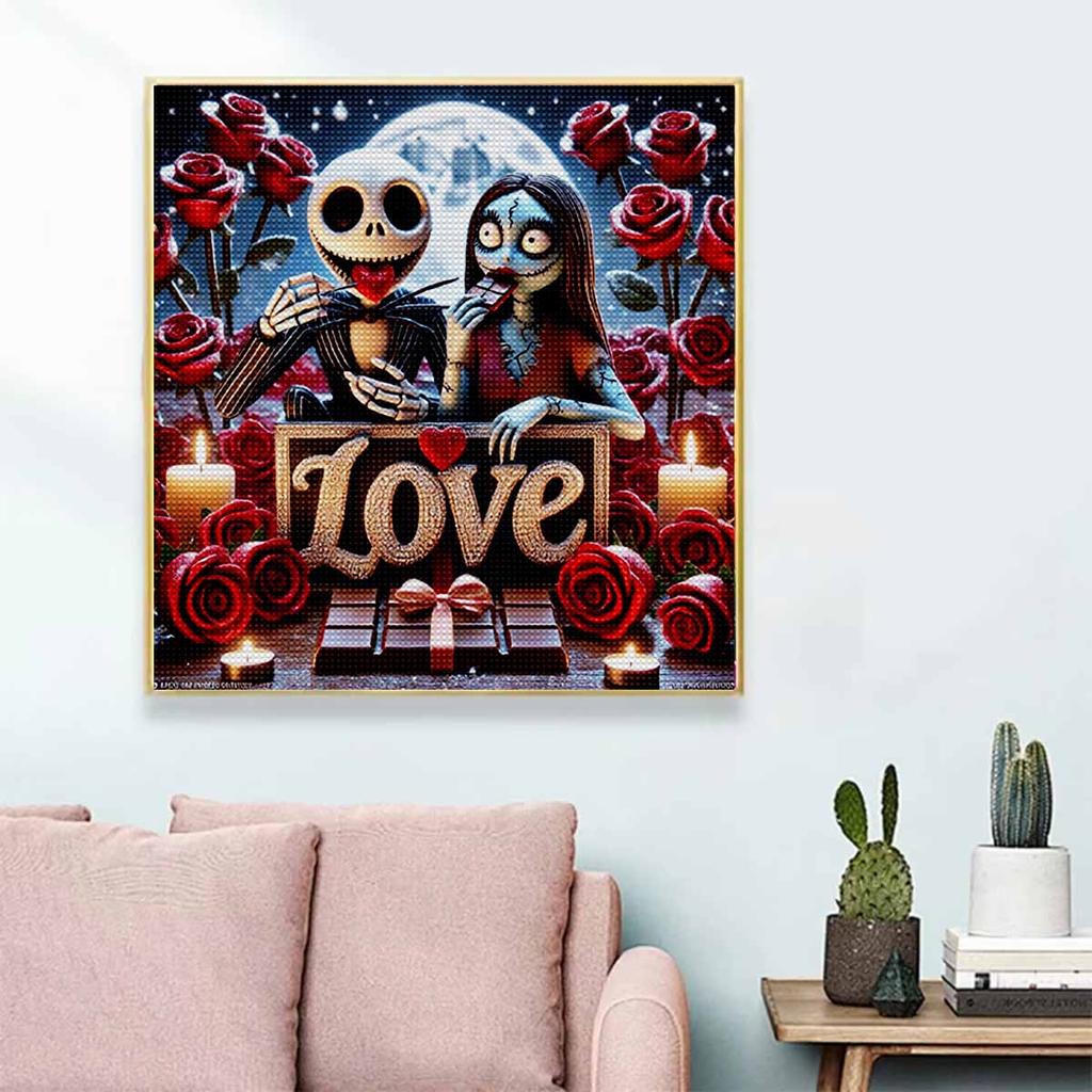 DIY Diamond Painting Round Diamond Jack and His Partner Full Diamond Mosaic Home Decoration Painting Cross Stitch Kit