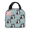 Cartoon Cute Bernese Mountain Dog Pattern Insulated Lunch Bag for Women Children Portable Food Boxes Thermal Lunch Box Tote