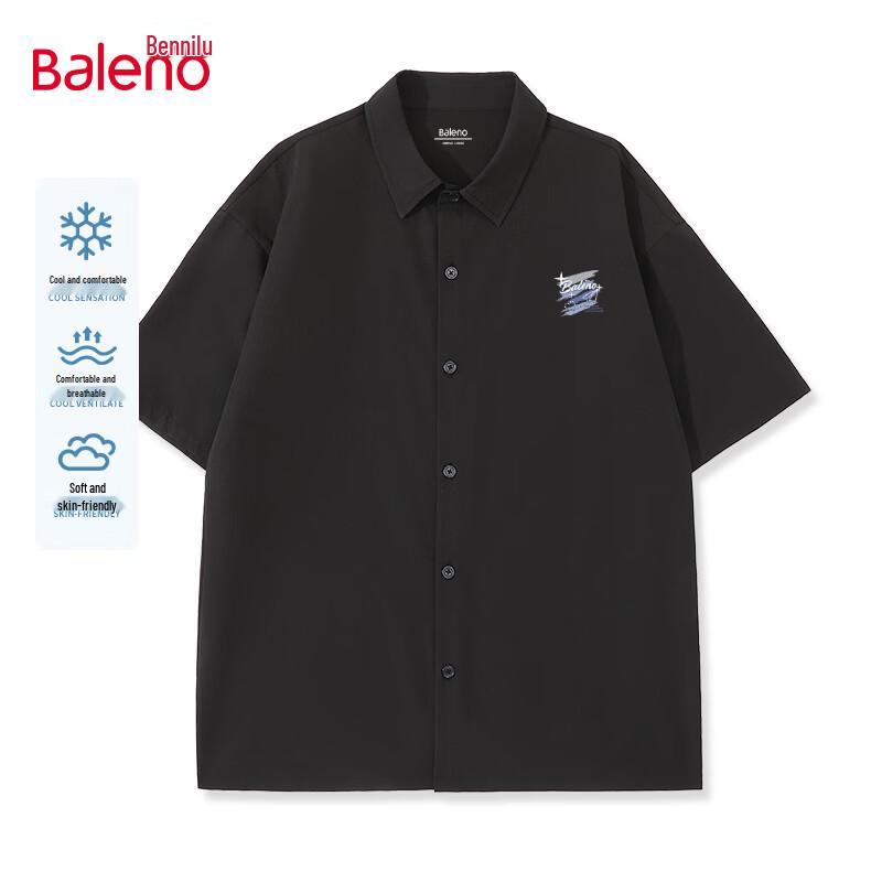 

Baleno Men s Cool Ice Silk Short Sleeve Shirt 3XL