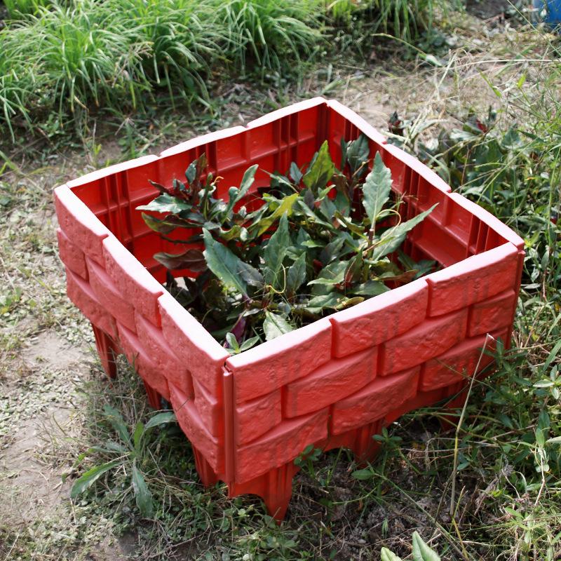 Thickened Simulated Stone Plastic Picket Fence for Balcony and Garden