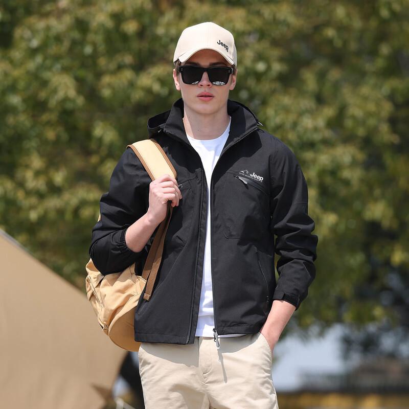 JEEP Men s Casual Hooded Jacket L