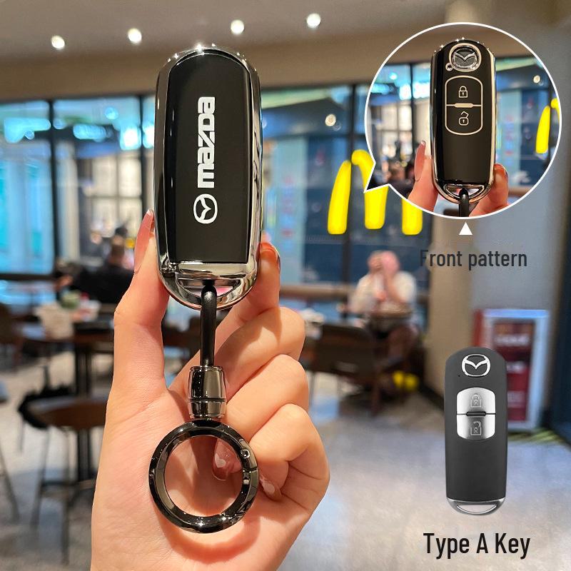 Kryt klíče Mazda pro 3/CX-4/CX-5/Atez/CX-30 - Plný ochranný kryt z TPU s přezkou