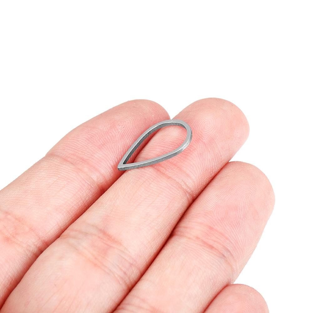 20pcs/lot 16 21 26mm Stainless Steel Waterdrop Closed Frame Teardrop Rings For DIY Earring Jewelry Makings Findings Supplies