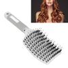 Soft Bristle Detangling Hair Brush Curved Design Anti Frizz Hair Comb  For Curly Wavy Straight Hair