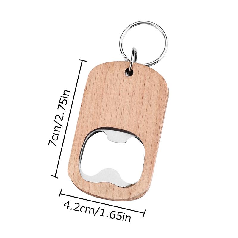 Bottle Opener Pendants Red Wine Wood Bar Key Chains Rings Portable Holder Creative Alloy Beer Gift Accessories