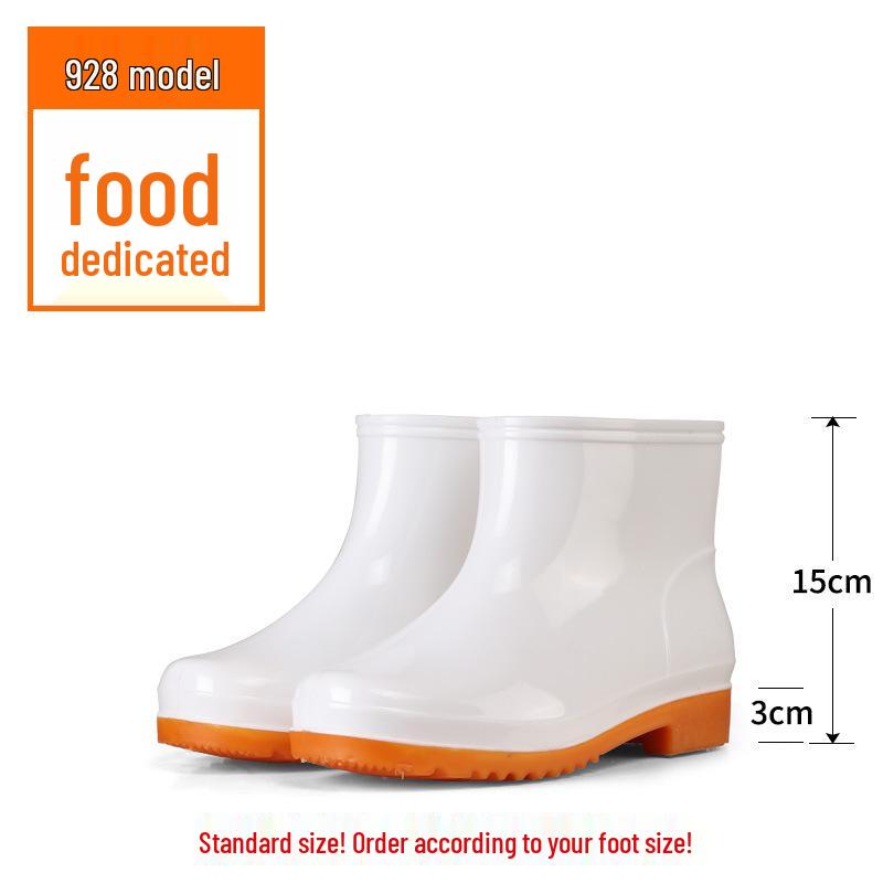 White High-Top Rain Boots: Acid, Alkali, Corrosion Resistant, Waterproof, Oilproof Farm Shoes