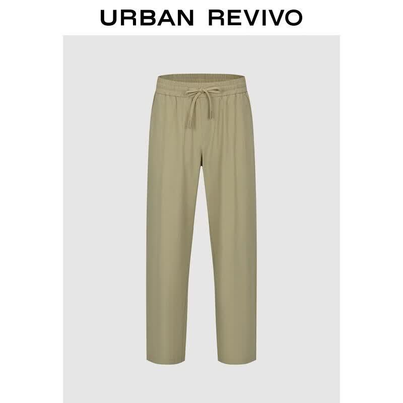

UR 2026 Summer Men s Cotton Straight-Leg Drawstring Trousers 30