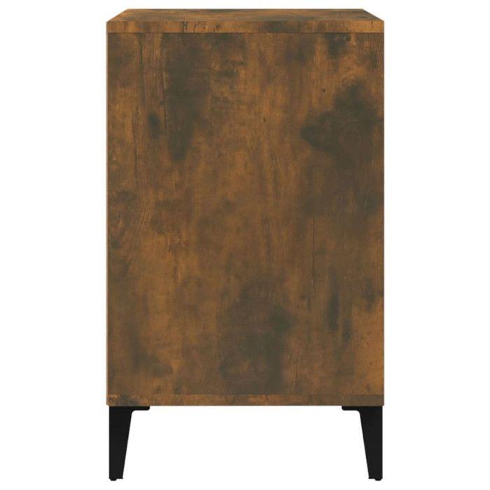 VidaXL Shoe Cabinet Smoked Oak 102x36x60 Cm Engineered Wood 819737