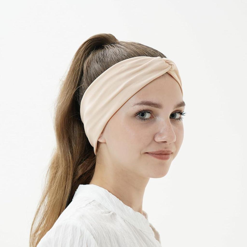 Europäisches & Amerikanisches Hochelastisches Yoga Sport Stirnband - Breit, Bonbonfarben, Schweißabsorbierend für Laufen & Radfahren