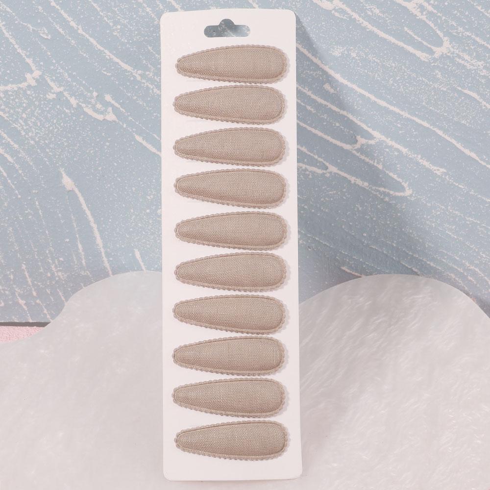 

10Pcs/Set Solid Color Snap BB Clips For Kids Girls Gifts Waterdrop Shape Hairpins Barrettes Headwear Hair Accessories