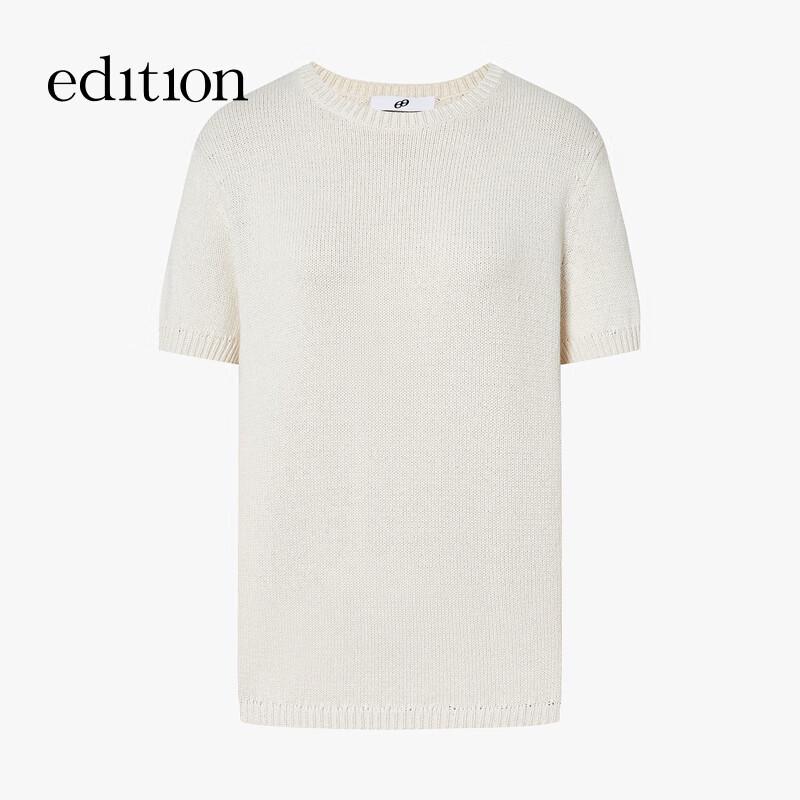 EditionE+ 2026 Spring Short Sleeve Cotton Cashmere Sweater