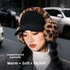 Soft Leopard Print Earmuffs Faux Fur Foldable Ear Covers Plush Ear Warmers  Teens