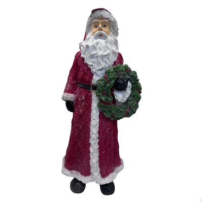Żywiczna Statua Świętego Mikołaja Dekoracja Świąteczna Stojąca Figurka Lalka Miniatura do Jadalni