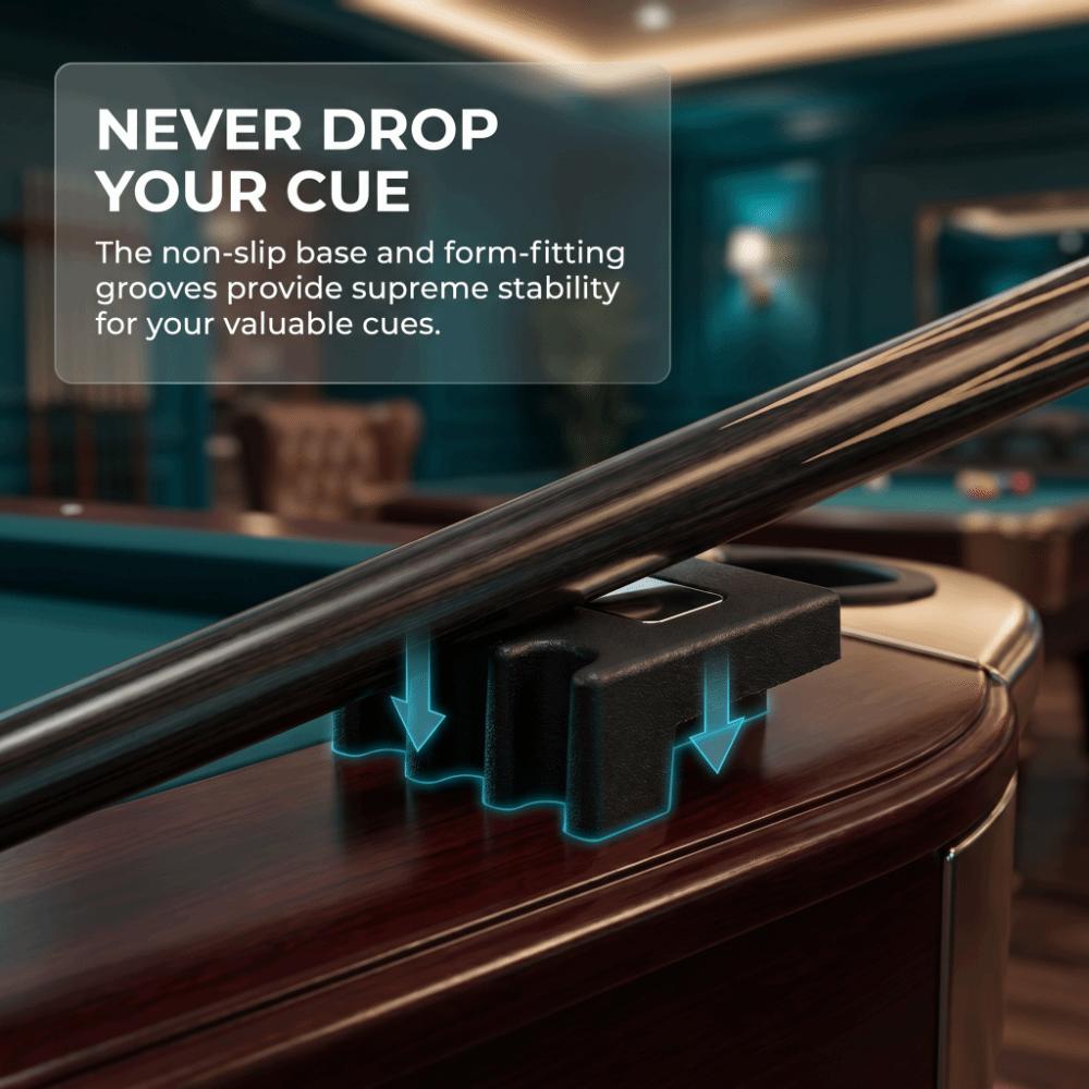 Three Slot Cutouts Cue Rest Compact Block Shape Cue Stick Holder Pool Cue Holder Billiard Club