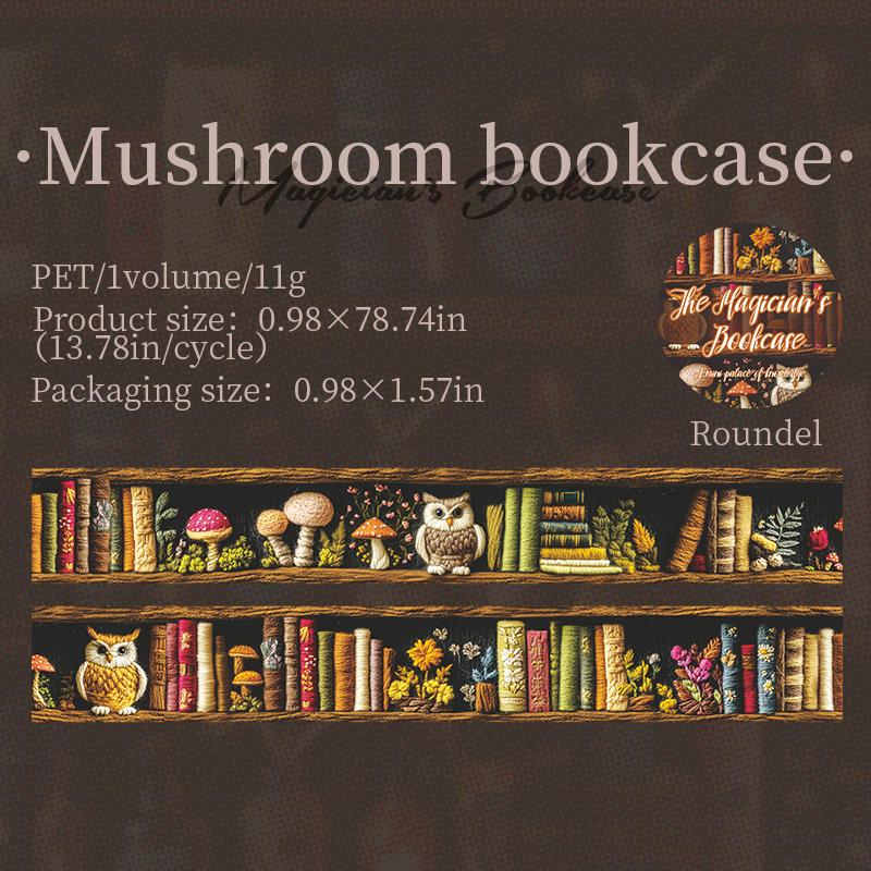 2m/roll Magician Bookcase Series PET Stickers Creative Collage For DIY Journal Scrapbooking Material Aesthetic Masking Tape
