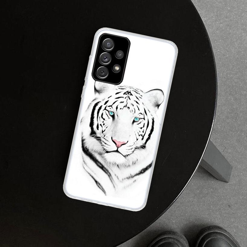 Animal Tiger Cat Phone Case Cover For Samsung Galaxy A12 A22 A32 A52 A72 A02S A51 A50S A31 A20S A10S Note 20 Ultra 10 Plus Galax