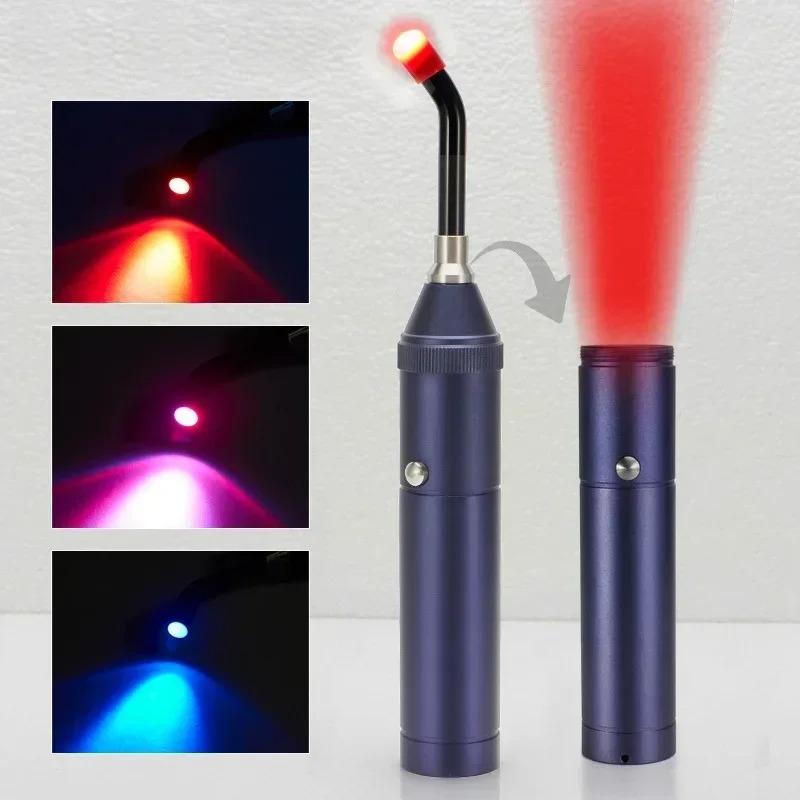 Dispositivo Terapia con Luce Rossa Trattamento Herpes Labiale Afte Bacchetta Terapia con Luce Infrarossa per Bocca Naso Orecchio Ginocchio Piedi Mani Caviglia