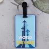 Soft PVC Cute Luggage Tag Letter Printed Travel Tag Men Women Suitcase Name Tag Bag Tags Airplane Labels Travel Accessories