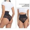 Women High Waist Tummy Control Underwear Lace Panties Female Pants Solid Color Transparent Intimates Slimming Shapewear Lingerie