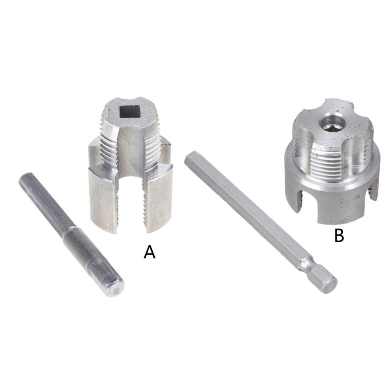 Pipes Threading Set 2 Standard Size Carbon Steel Cutter Hex Shank Compatibility Plumbing Maintenance Tool