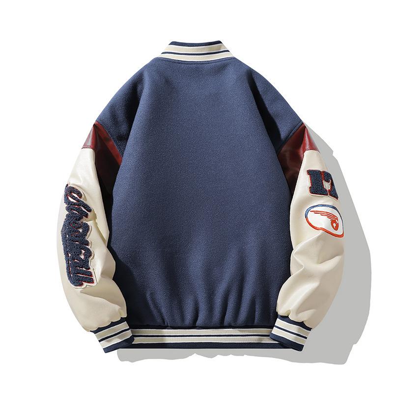 Baseball Jacket Men Fashion Casual Long Sleeve Jackets Coats Fashion Loose Coat Baseball Jersey