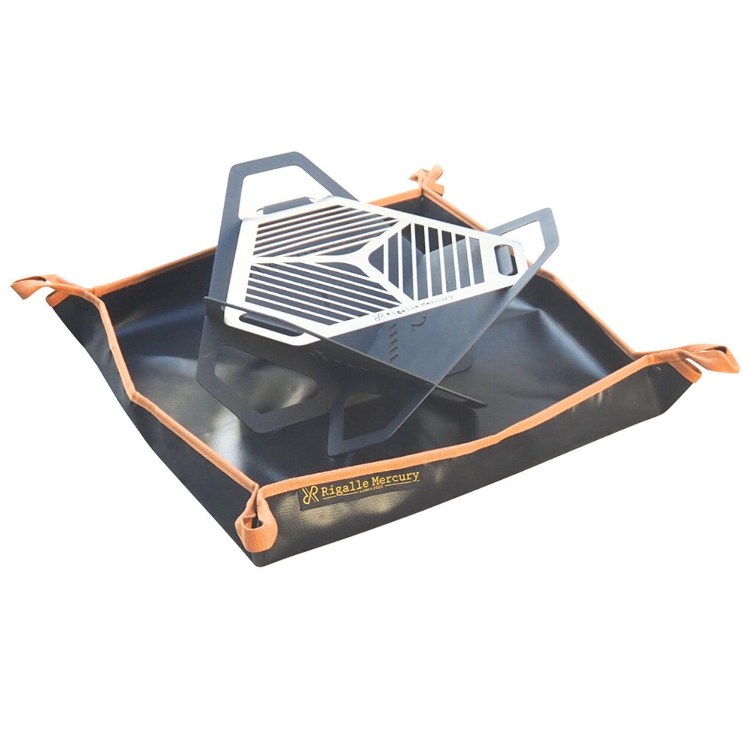 

Rigalle Mercury fire fire fire лист для Rigafire Низкопрофильная яма, гриль, прочный, компактный, сталь, с силиконовым покрытием, в комплекте, 1-4 человека,